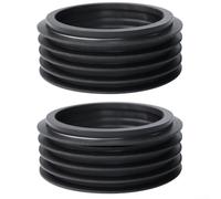Lot de 2 bagues d'étanchéité pour tuyau d'égout de réservoir d'eau en caoutchouc pour systèmes de plomberie, conçus pour prendre en charge les conversions de taille de tuyau et éviter les fuites (cinq