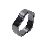 Lot de 2 bagues en hématite noire pour femme - Avec cristal hématite et chakra racine - Unisexe, Cristal, Hématite Réglage de la bande Hématite