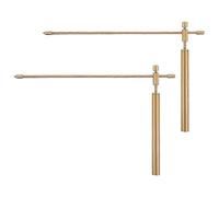 Lot de 2 baguettes de sourcier en cuivre, sondes de sourcier portables avec sac de rangement