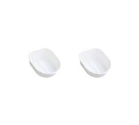 Lot de 2 baignoires polyvalentes pour pieds secs et craquelés, pédicure, blanc, 38,5 x 33 x 11,5 cm