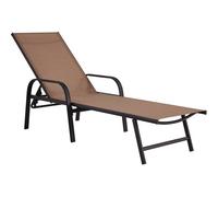 Lot De 2 Bains De Soleil En Métal "Farniente" - Taupe Marron