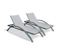 Lot de 2 bains de soleil barcelona