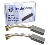 Lot de 2 balais de carbone 23 mm x 9 mm x 6 mm - Brosses à charbon - Brosse à charbon avec fil de cuivre et étrier de raccordement en U pour Kirby Ultimate G8 Diamond Sentria F-Style Sentria II Ssix