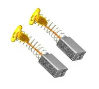Lot de 2 balais de carbone pour grattoir HK1810, marteau de démolition HM0810B, souffleur 4014NV et outils électriques - 1,5 x 1 x 0,6 cm, carbone/métal