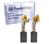 Lot de 2 balais de charbon 7 x 11 x 17/18,5 mm pour perceuse Hitachi DH35 DH38MS DH38SA DH38SS DH38YA DH38YB DH38YB1 DH38YD DH38YE 999043