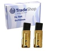 Lot de 2 balais de charbon de moteur - 5 x 10 mm - Avec support - Compatible avec Metabo BE 1020, BE 1100, BEV 1300-2, SBE 1100 Plus - Remplace 316046970