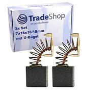 Lot de 2 balais de charbon de moteur 7 x 18 x 16/18 mm pour marteau Makita HM1303 HM1303B HM1304B HM1500 HM1500B HM1800 HM1810PB
