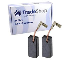 Lot de 2 balais de charbon pour marteau perforateur Makita SDS-PLUS 32 mm HR3210C / SDS-PLUS 32 mm HR3210FCT / 35 mm SDS-MAX HR3540C / 35 mm SDS-MAX AVT HR3541FC