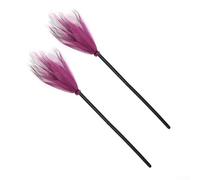 Lot de 2 balais de sorcière réglables pour déguisement d'Halloween et jeux de rôle (balai rouge)