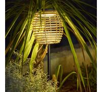 Lot de 2 balises solaires à piquer beige bavina