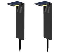Lot de 2 balises solaires à planter LED blanc froid OSTRY H41cm Lumière Extérieur, Eclairage Solaire pour Jardin Chemin
