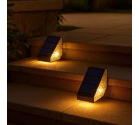 Lot de 2 balises solaires escaliers gris stepy