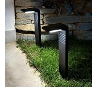 Lot de 2 balises solaires noir ostry
