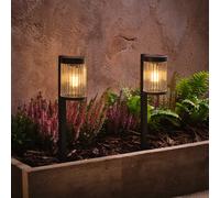 Lot de 2 Balises Solaires Striées Holkham