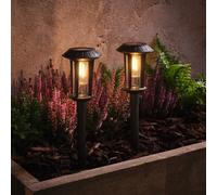 Lot de 2 Balises Solaires Style Lampadaire Syon