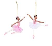 Lot de 2 ballerines afro-américaines en résine