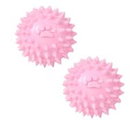 Lot de 2 balles à picots pour chiens - Sans couinement - Jouet à mâcher durable pour chiens agressifs - Jouet de dentition en caoutchouc - Petit jouet pour mâcheurs agressifs et lourds