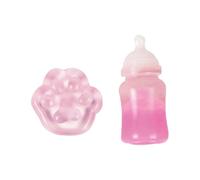 Lot de 2 balles Anti-Stress Squishy en Forme de Patte de Chat et de biberon - Adorables Jouets sensoriels pour soulager l'anxiété, pour Enfants et Adultes. (Pink)