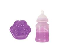 Lot de 2 balles Anti-Stress Squishy en Forme de Patte de Chat et de biberon - Adorables Jouets sensoriels pour soulager l'anxiété, pour Enfants et Adultes. (Purple)