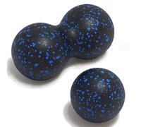 Lot de 2 balles d'auto-massage Duo Ball Petit Self, balle de massage en cacahuète, balle de massage pour fascia, rouleau musculaire pour colonne vertébrale, entraînement des fascias, acupression