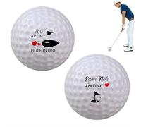 Lot de 2 balles de golf amusantes pour la Saint-Valentin, lot de 2 balles de golf avec amour et slogans romantiques gravés, cadeau amusant et unique pour la Saint-Valentin pour les couples