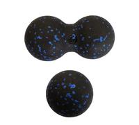 Lot de 2 balles de massage à double balle, entraînement efficace des fascias, auto-massage, massage profond, relaxation du dos, de la colonne vertébrale, du cou et du visage