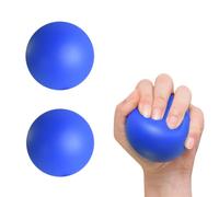 Lot de 2 Balles de Préhension pour Exercices à la Main Balle de Rééducation Entraîneur de Doigts Souple pour Personnes Agées (Bleu)