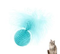 Lot de 2 balles pour chat - Boule en forme de panache pour chatons actifs, orbe rebondissant avec frondes flottantes, accessoire pour animal de compagnie, félin pour battre, sauter et jouer