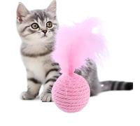 Lot de 2 balles pour chat - Boule en forme de panache pour chatons actifs, orbe rebondissant avec frondes flottantes, accessoire pour animal de compagnie, félin pour battre, sauter et jouer