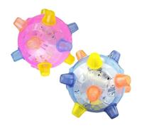Lot de 2 balles rebondissantes Musicales à LED pour Animaux de Compagnie, balles d'activation Clignotantes interactives avec lumières et Musique, 12 x 12 cm, pour Chiens et Chats