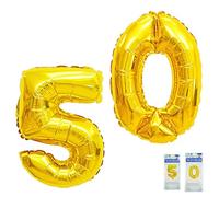 Lot de 2 ballons à l'hélium, pour 20/30/50 ballons, en aluminium, remplissage de gaz, fête, mariage (1 lot de 2 ballons en aluminium, 50)
