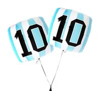 Lot de 2 ballons carrés en forme de chiffre 10 en aluminium pour célébrations de jeux sportifs 45,7 cm