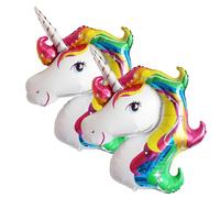 Lot de 2 ballons d'animaux de dessin animé, ballons en aluminium, ballons pour enfants, filles, ballons mignons, ballons amusants, décorations de fête sur le thème des animaux