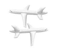 Lot de 2 ballons d'avion, grands ballons gonflables, 1 m, jouets gonflables, décoration de dessin animé, pour chambre d'enfant, décorations de fête d'anniversaire (blanc)