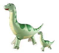 Lot de 2 ballons dinosaures pour enfants, taille XXL, 3D, à poser debout, avec roues, pour décoration d'anniversaire d'enfant, filles et garçons, décoration de fête dinosaure