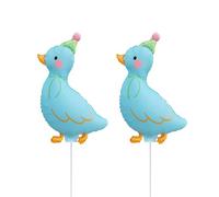 Lot de 2 ballons en aluminium mat pour décoration intérieure et extérieure en forme de chapeau d'oie