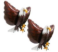 Lot de 2 ballons géants 3D en forme d'aigle du 4 juillet, ballons gonflables réalistes pour fête de l'indépendance patriotique américaine, pour le jour commémoratif, les élections américaines, les