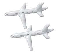 Lot de 2 ballons gonflables en forme d'avion - 1 m - Ballons gonflables en aluminium - Ballons à l'hélium - Décoration d'anniversaire d'enfant - Ballons gonflables - Jouets gonflables - Ballons de