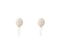 Lot de 2 ballons minimalistes en tissu pour décoration murale de chambre d'enfant Beige 20 x 60 cm