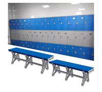 Lot de 2 bancs à langer en plastique imperméable et durable pour salle de sport, salle de bain, vestiaire et piscine publique (200 x 40 x 45 cm)