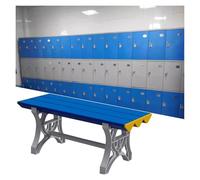 Lot de 2 bancs à langer imperméables en plastique ABS pour salle de sport, vestiaire et piscine publique