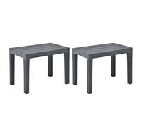 Lot de 2 Bancs de Jardin Chaises Patio Terrasse Extérieur Moka Plastique vidaXL