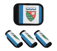 Lot de 2 bandages de poignée de bagage en néoprène avec drapeau des Territoires du Nord-Ouest pour sac à dos bagages