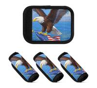 Lot de 2 bandages extensibles pour poignée de valise pour sac à main, Impression artistique du drapeau du ciel souverain, one sizex4