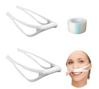 Lot de 2 bandages nasaux élastiques avec ruban adhésif - Support de pansement nasal réglable pour la récupération post-opératoire, bouchon de saignement de nez respirant, bandage confortable pour