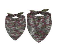 Lot de 2 bandanas complexes pour chien avec codes informatiques pour filles et garçons, écharpes pour chiens de petite, moyenne et grande taille