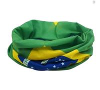 Lot de 2 bandanas de cyclisme avec imprimé drapeau du Brésil - Anti-UV - Cache-cou unisexe - Cache-cou - Sans couture - Cagoule de randonnée, Imprimé drapeau, 25*50cm