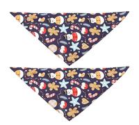 Lot de 2 Bandanas de Noël en Coton Triangulaire pour Chien, Adorable Foulard Bandana Noël pour Chien, Accessoires Costume pour Chiot, Chat, Bandana pour, écharpe pour