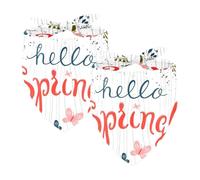 Lot de 2 bandanas Hello Spring à motif floral pour animal domestique, foulards, chats, chiens