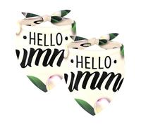 Lot de 2 bandanas Hello Summer Flower pour animal domestique, foulards, chats, chiens